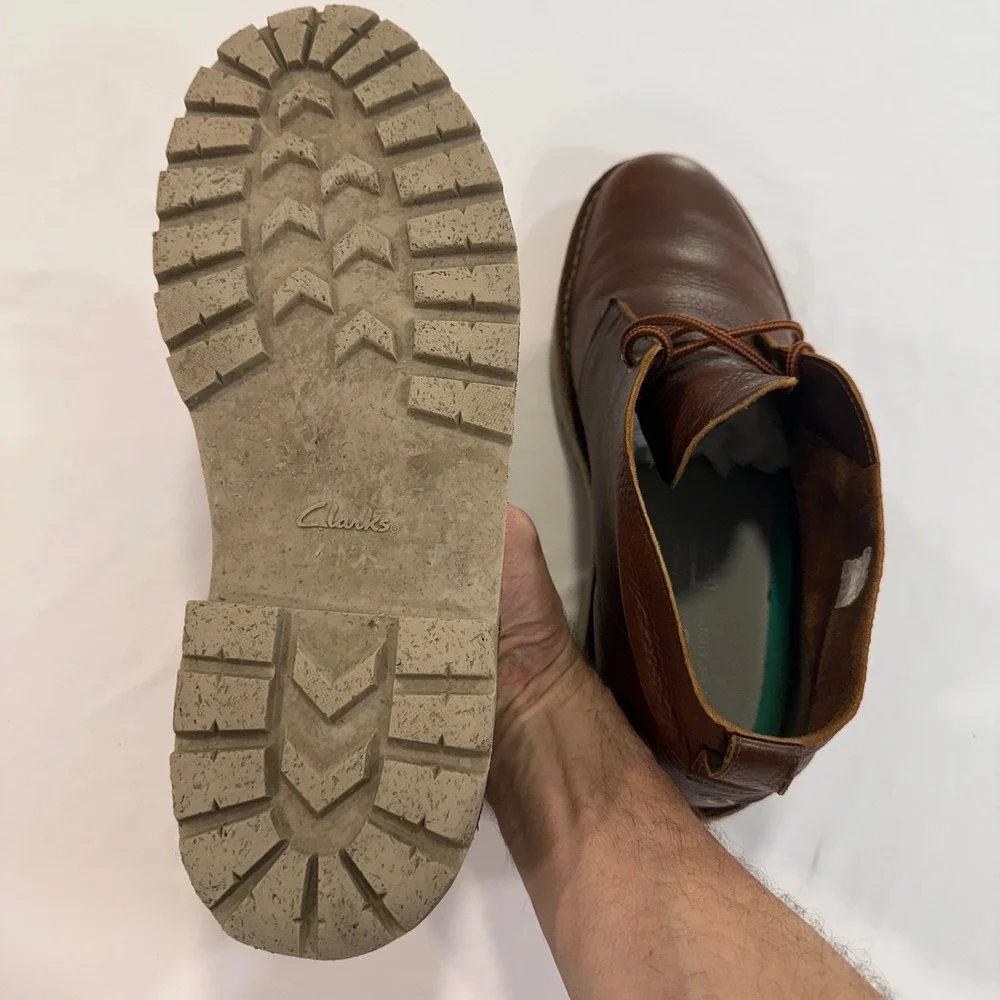 Clarks‎ Morris Peak Desert Boots Mens 13 Brown Leather Lug Sole | Heritage